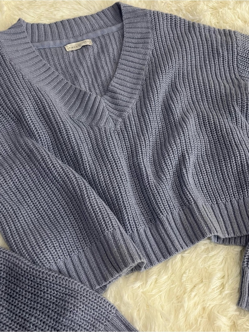 Full Tilt Cable Knit Cropped Sweater